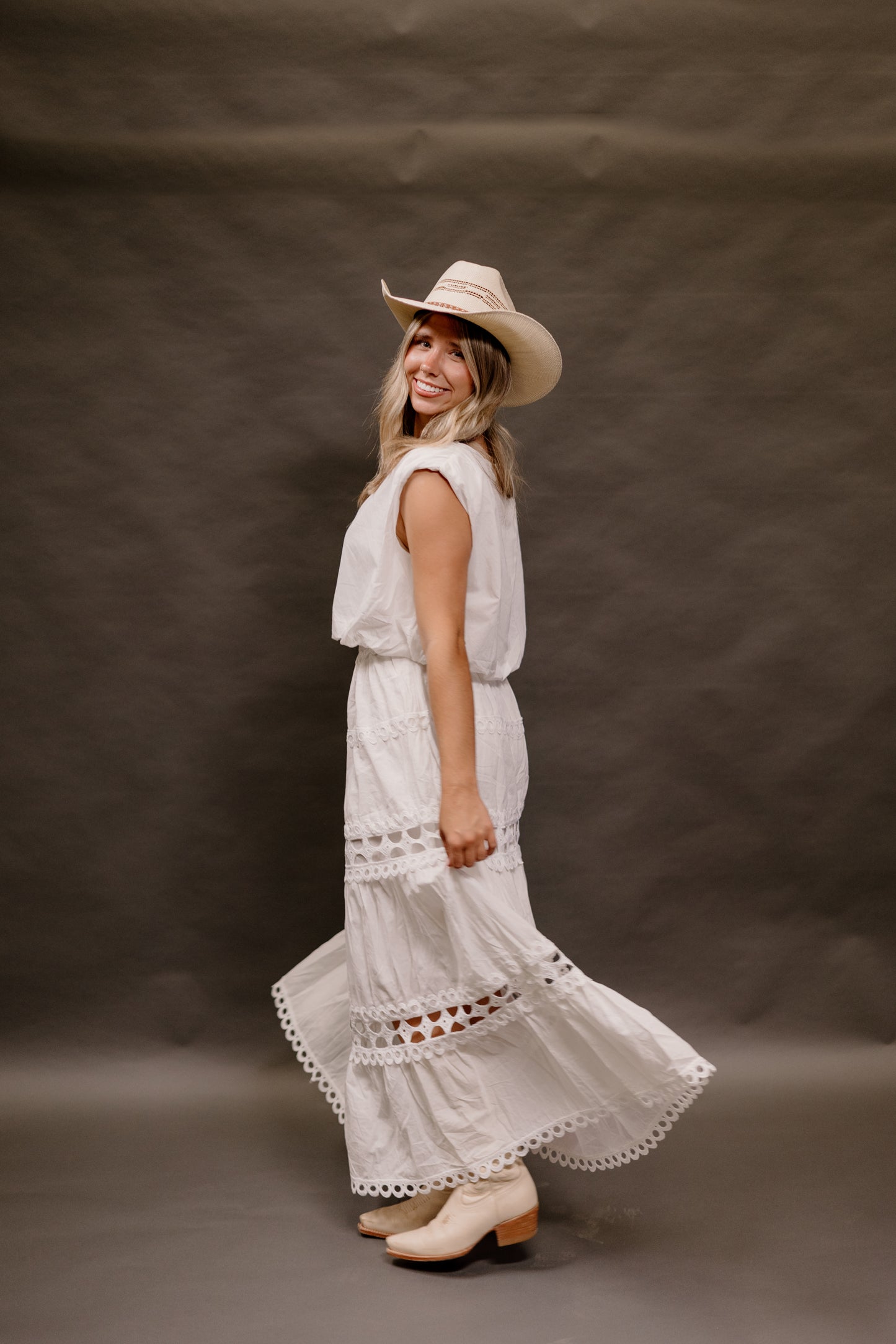 White Maxi Skirt Set