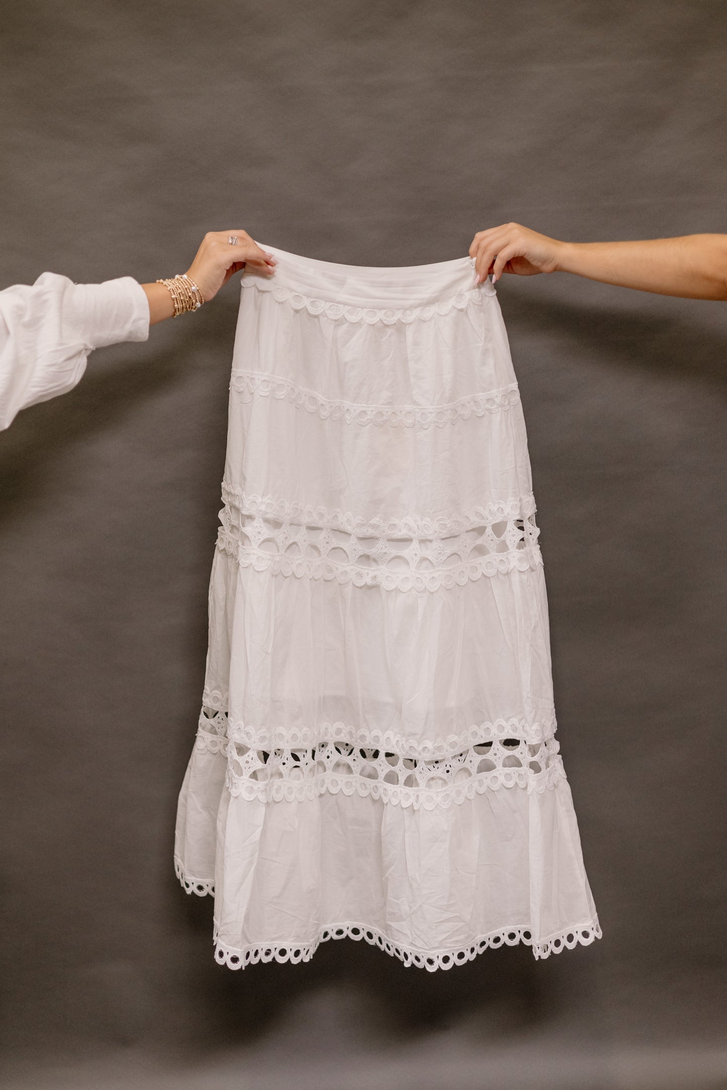 White Maxi Skirt Set
