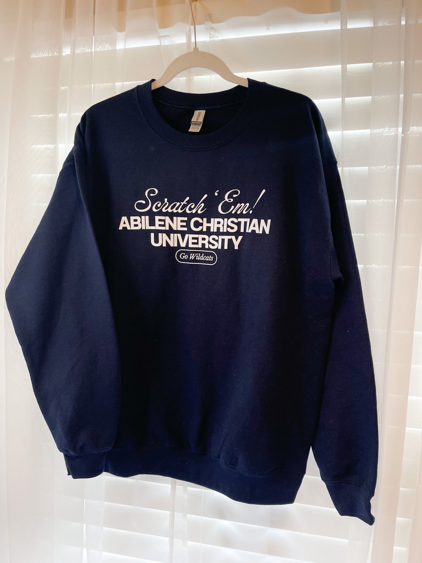 Scratch 'Em! Navy and White Crewneck