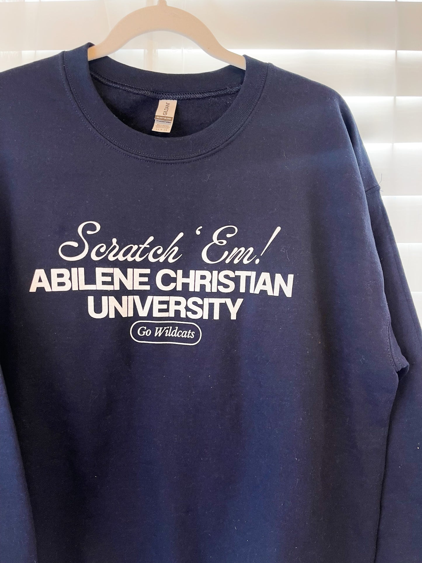 Scratch 'Em! Navy and White Crewneck