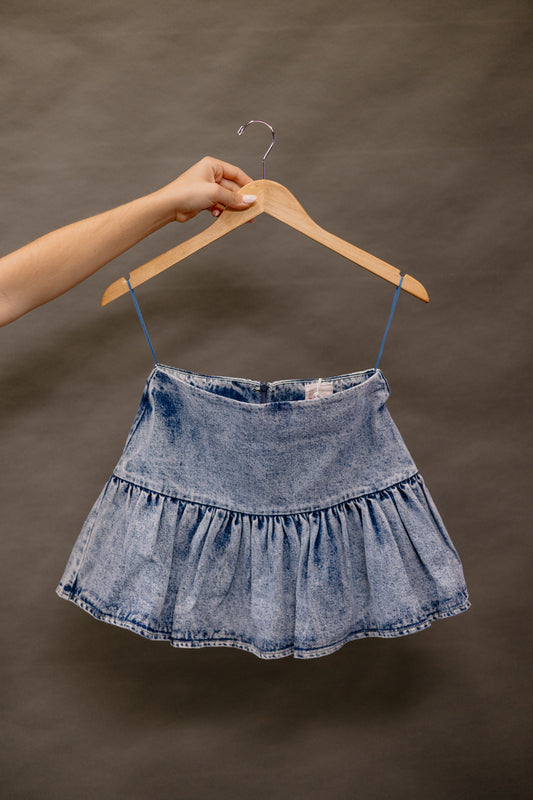 Denim Bubble Skirt